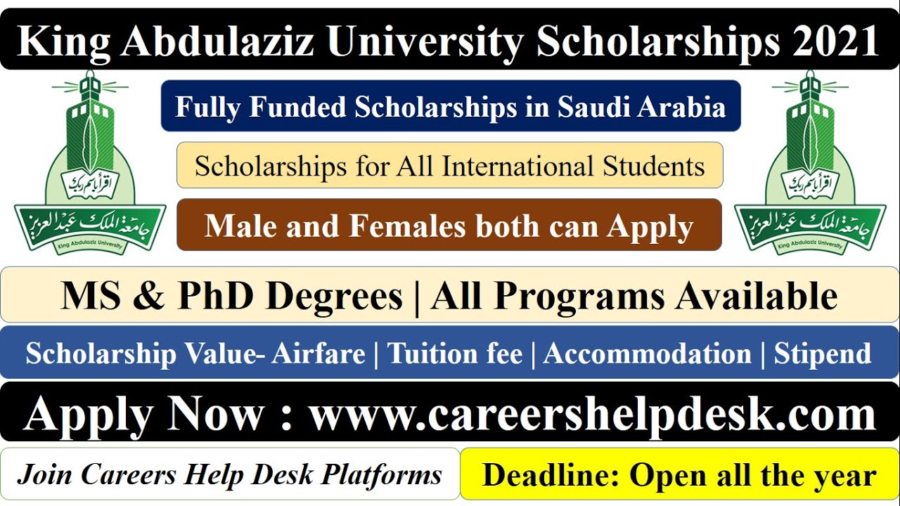 scholarship for phd in saudi arabia