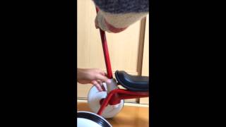 無印良品の三輪車（舵取り棒付き）の組み立て方　かごも付けてみた　簡単にできた