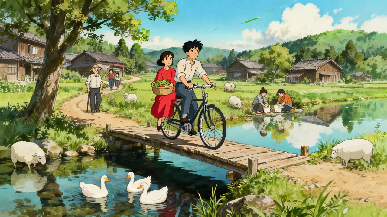 Everyday Life on The Mountainside Village: Harvesting Potato | Cooking ASMR | Ghibli-Style Video