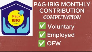PAG-IBIG MONTHLY CONTRIBUTION COMPUTATION 2023