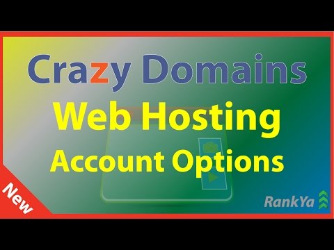 Crazy Domains Web Hosting Account Options