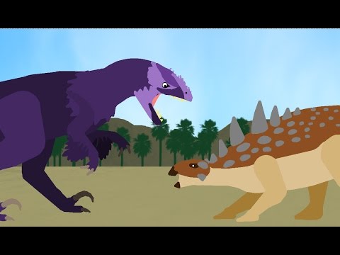 Dinosaurs Cartoons Battles Utahraptor Vs Gastonia DinoMania