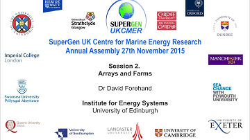 Modelling of Marine Energy Converter Arrays - Dr David Forehand