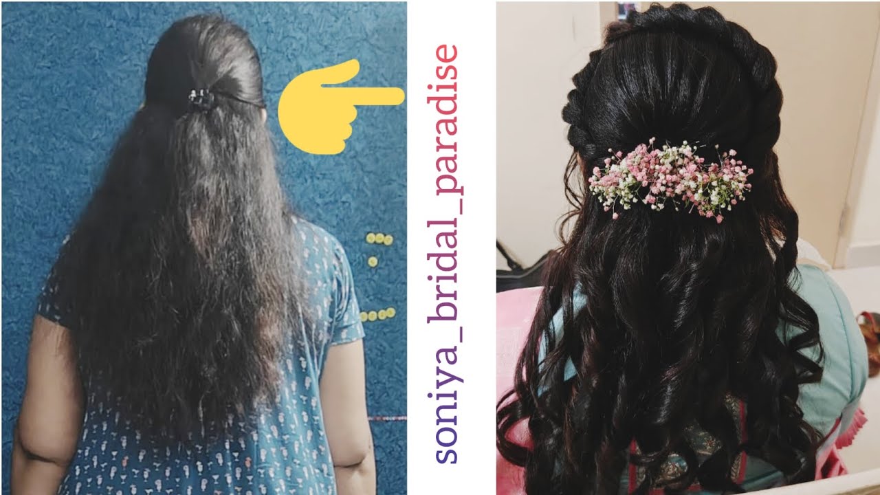 Reception Hair Style in Tamil Tutorial #hairstyle #hairextensions # ... — image 2