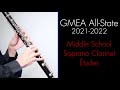 20212022 gmea allstate soprano clarinet tudes middle school