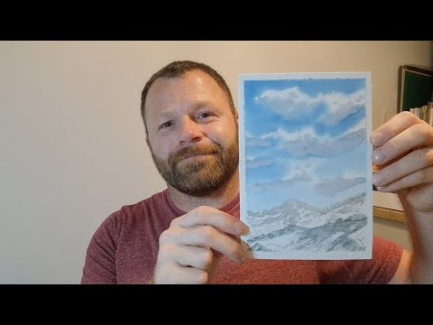 Watercolour Basics: Learn How to Paint Simple White & Grey Clouds