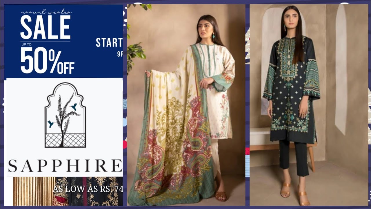 Sapphire online sale 2021 | Sapphire winter collection 2021 sale 50 %