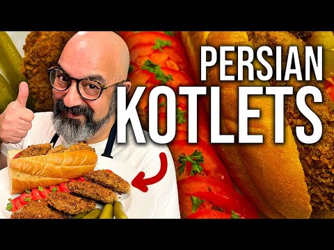 Persian Kotlet (Meat and Potato) Patties کتلت خوشمزه و اصیل ایرانی با دستور به زبان انگلیسی