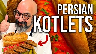 Persian Kotlet (Meat and Potato) Patties کتلت خوشمزه و اصیل ایرانی با دستور به زبان انگلیسی