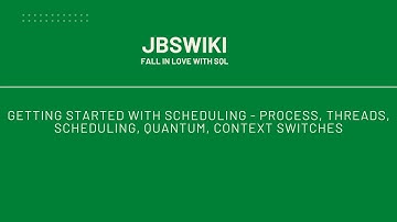 SQL Internal Series- Getting Started with Scheduling- Process, Scheduling, Quantum, Context Switches
