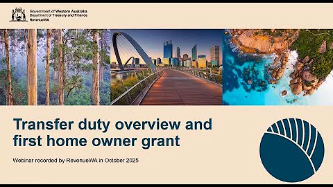 Transfer duty overview and first home owner grant
