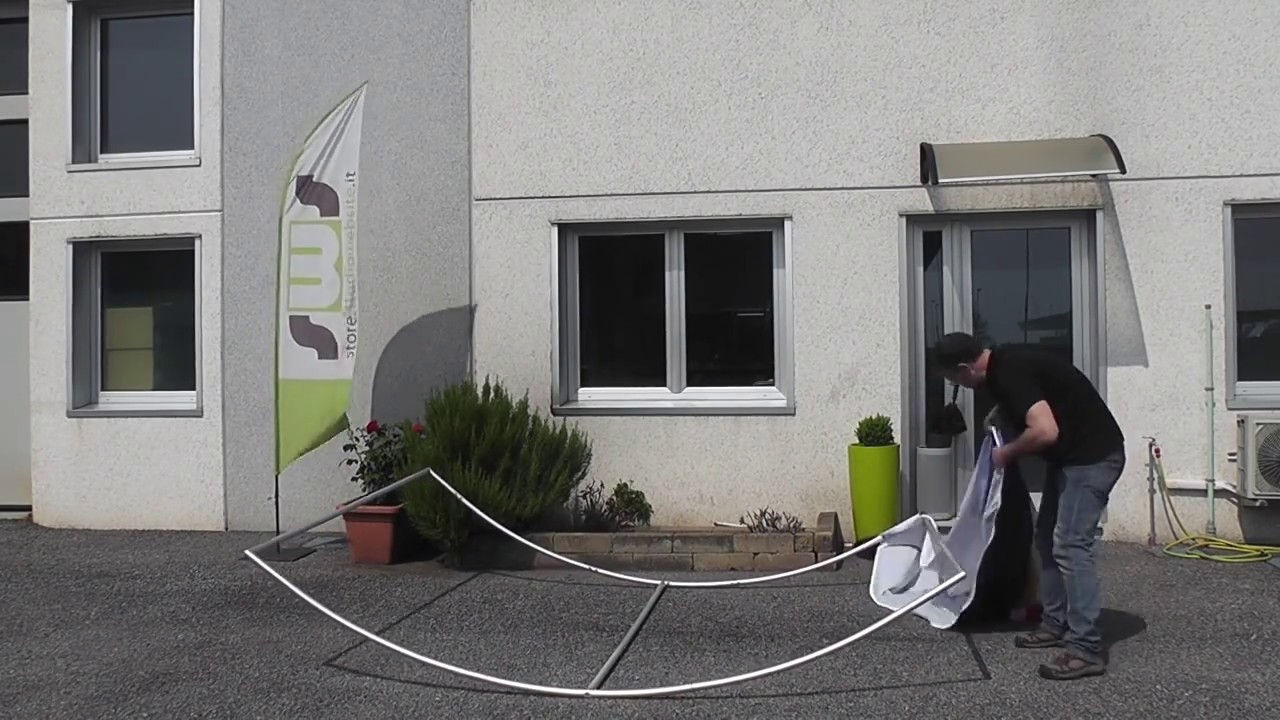 Wide Fabric Curvo orizzontale | Fondale pubblicitario con stampa in tessuto elastico