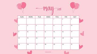 Calendar 📅 May 2025 | 2025 Calendar
