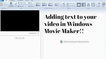 Adding text on the screen in Windows Movie Maker!!
