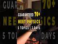 NEET PHYSICS LASTMOMENT LIFESAVER Revise ONLY 5 Topics SCORE 80 180 Dr Vani Sood 