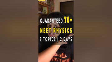 [NEET PHYSICS LASTMOMENT LIFESAVER] Revise ONLY 5 Topics - SCORE 80/180 | Dr Vani Sood