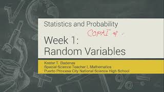 Statistics & Probability: Random Variable - Week 1 Discussion 1