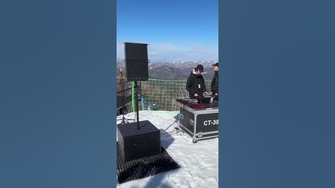 Sanway CT10 CT30 mini compact line array feedback in Russia ski field 2