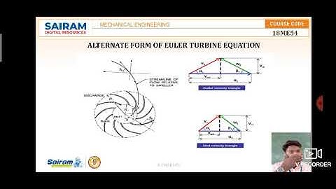 Lecture video_18ME54_Module-2_4 Alternate form of Euler turbine equation_ E.CHARLES