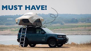 Bronco Sport, Roof Top Tent and Cliff Jumping