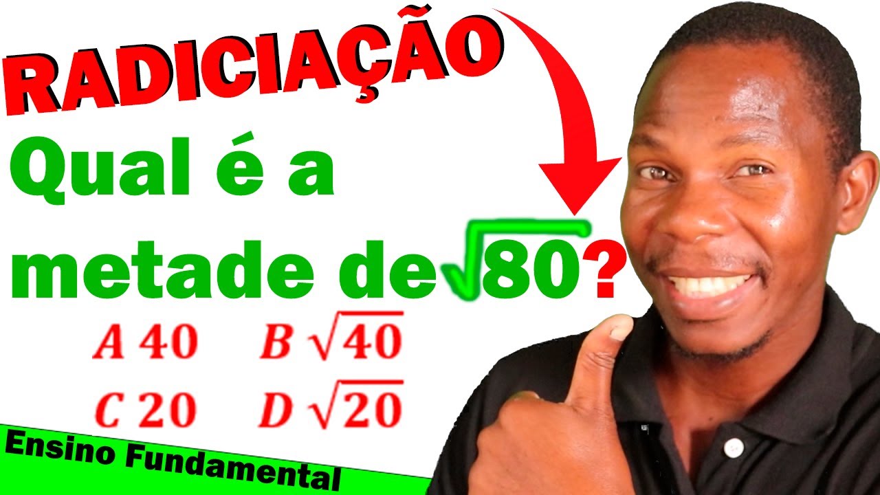 RADICIAÇÃO | QUAL É A METADE DE √80 | estevaomanueljoao - YouTube