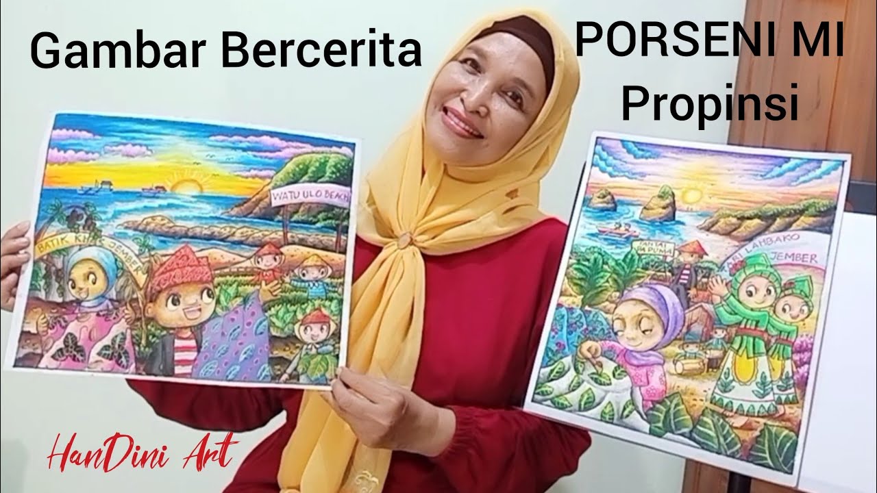 Cara Membuat Gambar Bercerita Porseni MI Sunrise of Java Jember Mutumanikam Kebudayaan Indonesia