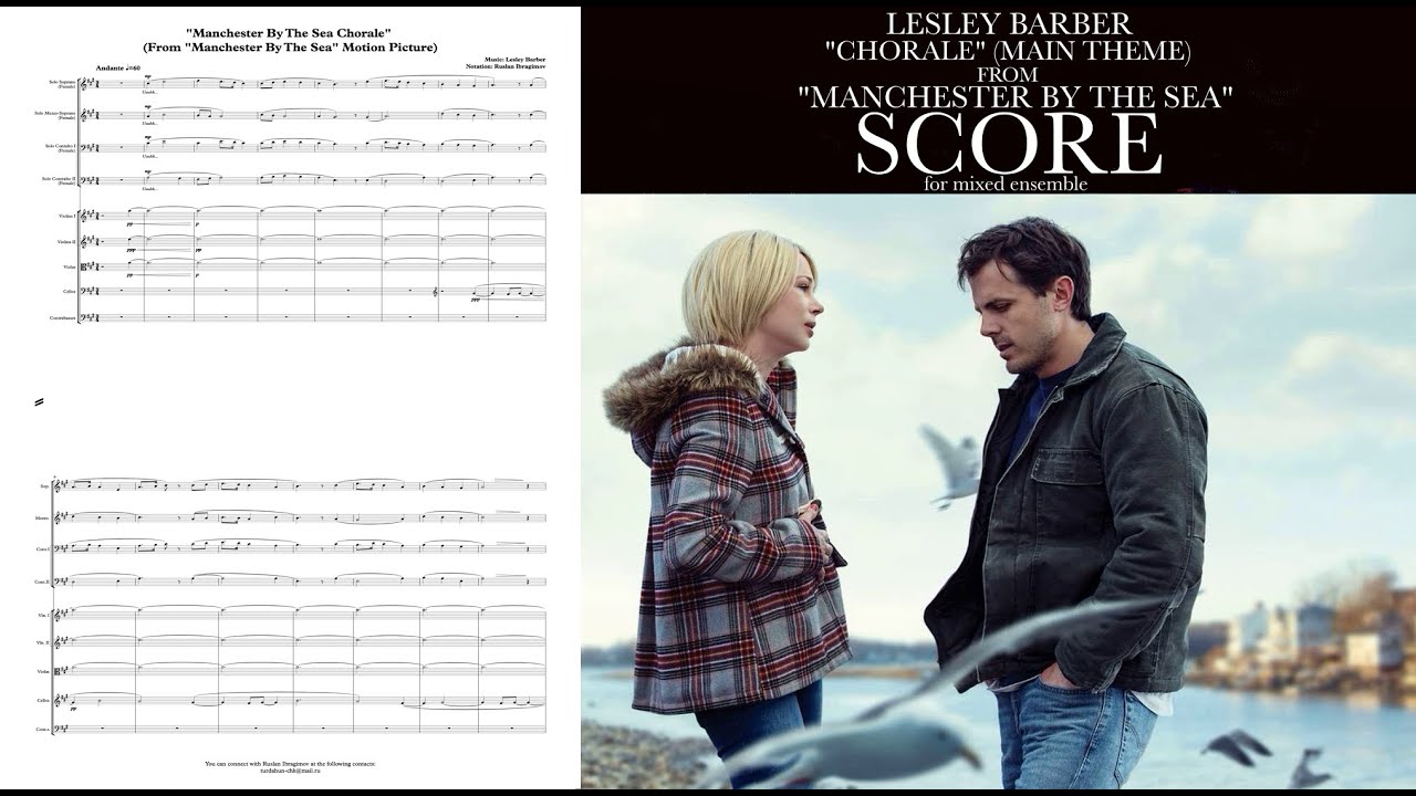 Lesley Barber - "Manchester by the Sea Chorale" from "Manchester by the Sea". Score (Partitura).