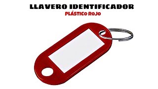 Llavero Identificador De Plastico Rojo 10 Uds Distribuido Por Cablepelado