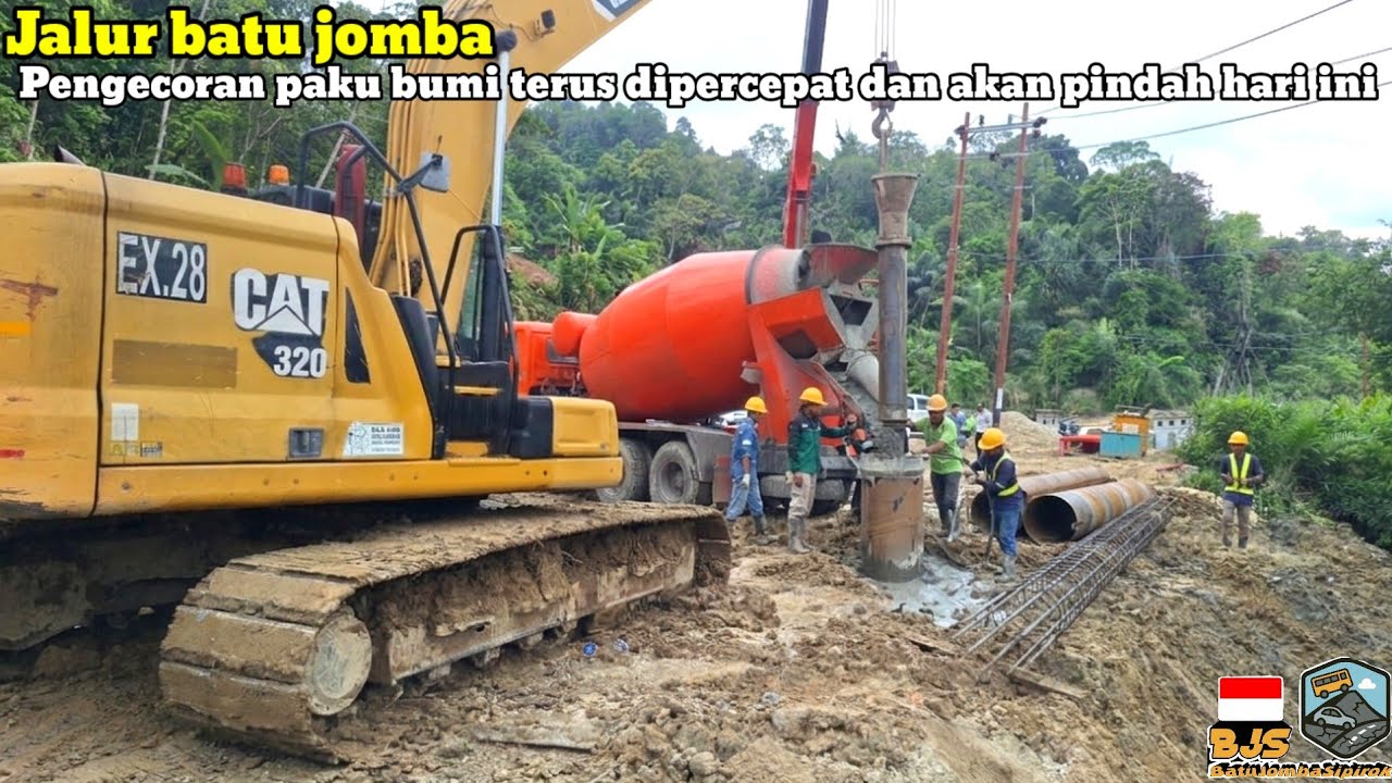 Jalur batu jomba‼️Pengecoran paku bumi terus dipercepat dan akan pindah hari ini 