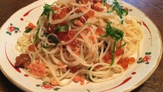 「海鮮親子パスタ」作り方