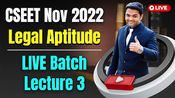 FREE CSEET Nov 2022 LIVE Batch | CSEET Legal Aptitude Online Classes for Nov 2022 | Lecture 3