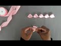 How to make rose with ribbon  satin ribbon rose flower craft  diy rose ribbon