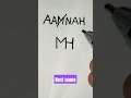  aamnah name logo  design  next name shorts  by rajbir