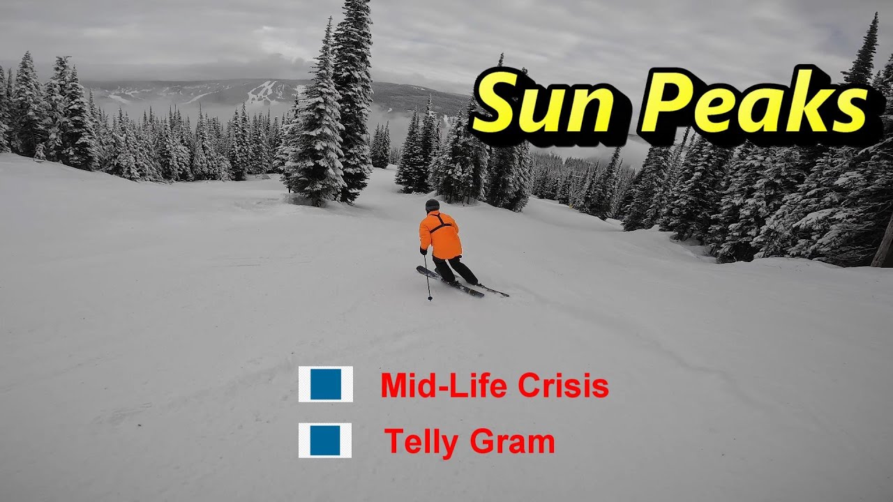 Sun Peaks BC Canada   Randy skiing Mid Life Crisis  Telly Gram