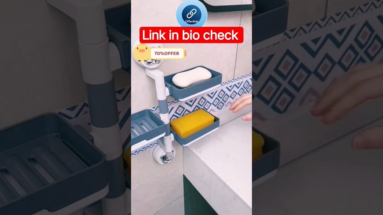 360° Rotating 3Layer Soap Holder – Space-Saving, Stylish & Super Convenient!