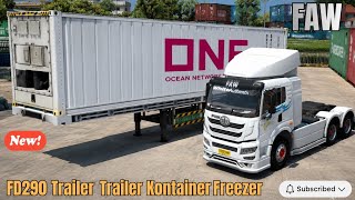 Mod BUSSID - FAW FD290 Trailer Kontainer Freezer screenshot 4