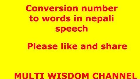 (Convert Number to Words) Microsoft Excel Tips in Nepali language