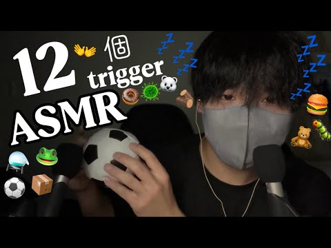 【ASMR】12個のトリガーでタッピング＆スクラッチしてみた💤😪