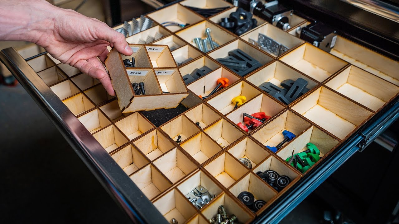 How to organize a Messy Drawer with a Laser Cutter - YouTube