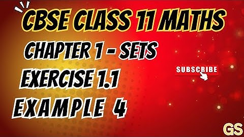 Chapter 1 - SETS | Example 4| CBSE Class 11 Maths in Tamil | NCERT | GS