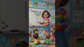 Standing Line for Kids | Learn Standing Line | Nursery Learning | Preschool | LKG | UKG