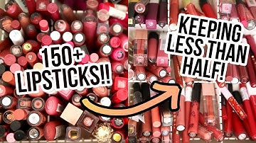 Slashing My Lipstick Collection in HALF (pt 1) | Makeup Declutter 2021