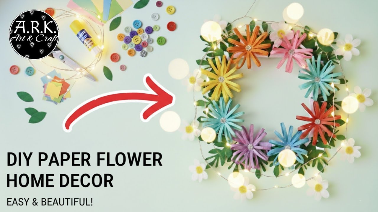 🤯The DIY That Will Make Your Home🏡Look EXPENSIVE!✨(Easy Paper Flower Decor !)💐