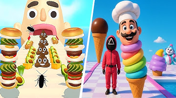 Stacky Ice Cream Runner 🆚 Sandwich Runner🌻🧿🌺🌈Max Levels Walkthrough Android IOS Update Gameplay 8929