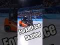 Forklift Movement Recorded on Ice Rink Surface