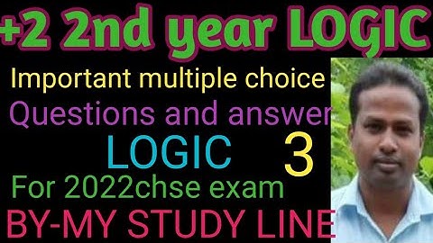 #Important Multiple Choice Questions Logic subject #+2 2nd year  logic multiple choice questions