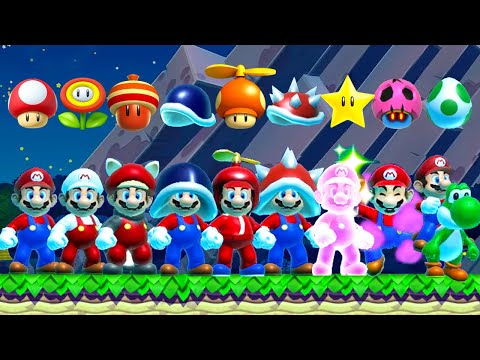 Super Mario Maker 2 - All Power-Ups in Night Mode
