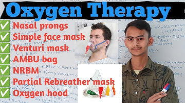 Oxygen therapy in Hindi | Venturi mask and their type | Non Rebreather mask | nasal prongs #norcet