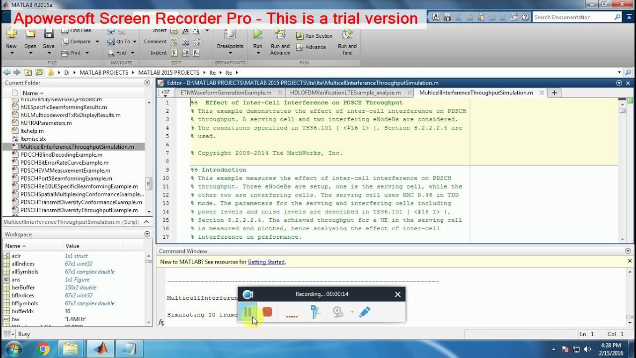 MATLAB EFFECT OF INTER CELL INTERFERENCE ON PDSCH THROUGHPUT - YouTube