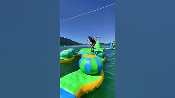 Can You Make it Cross? Come to Have Fun on Bouncia Floating Water Park! | Water Game Supplier